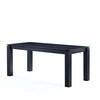 Manhattan Comfort Rockaway 70.86 Dining Table in Black DT02-BK